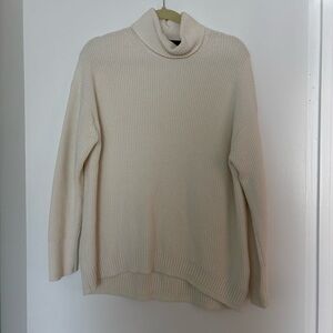 J Crew Ribbed Cotton-Blend Relaxed Turtleneck Sweater